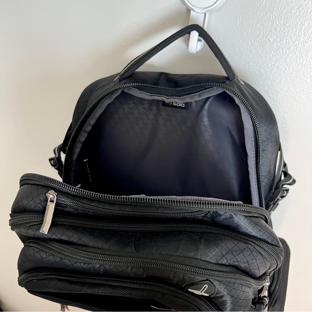Rival 17.3 Inch Laptop Backpack with Hardshell Side Pockets, Black - Picture 11 of 17